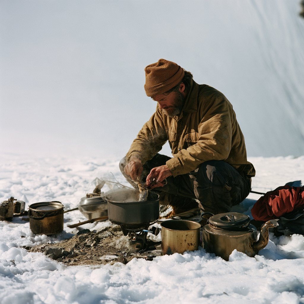 A outdoors creator at work
