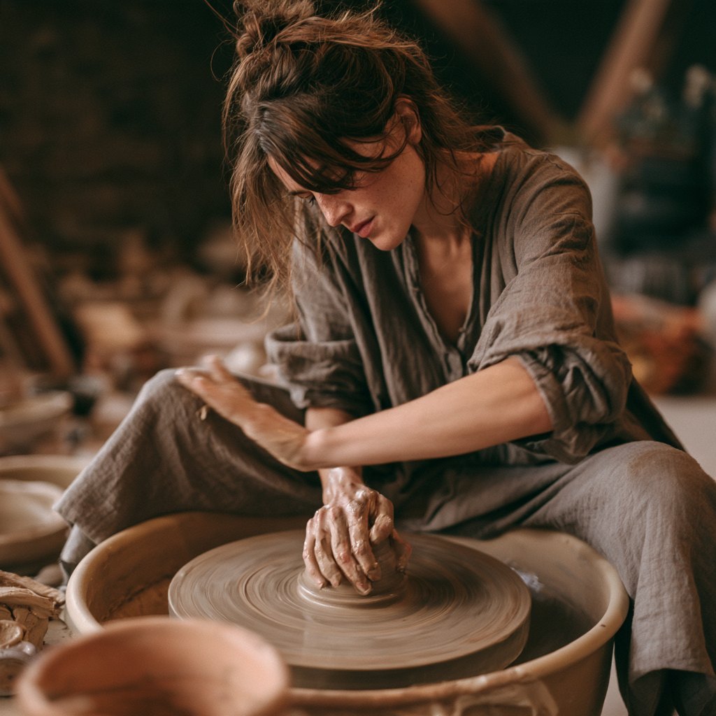 A crafts & makers creator at work